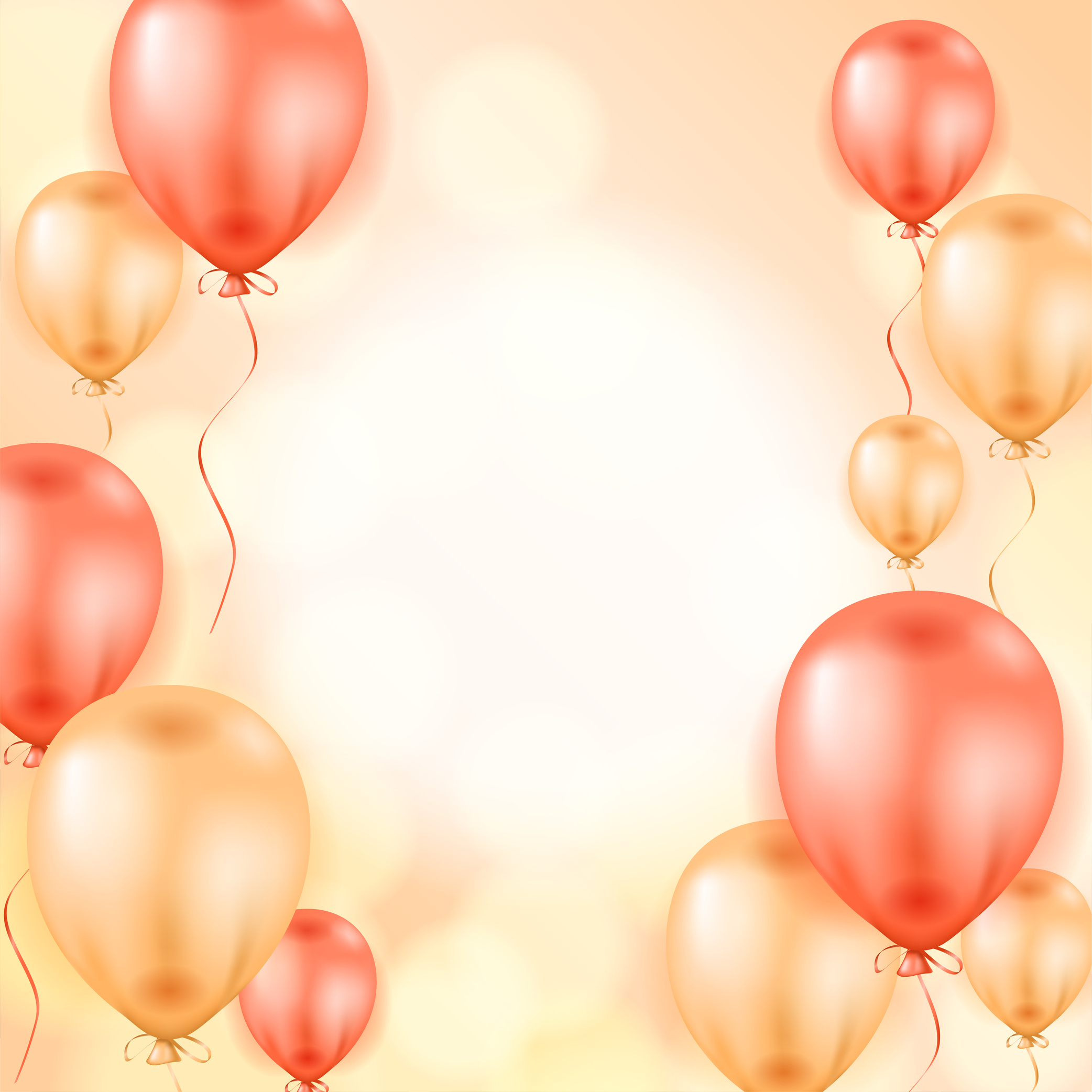 Realistic balloons background design for celebrating birthday, graduation, anniversary, and party event